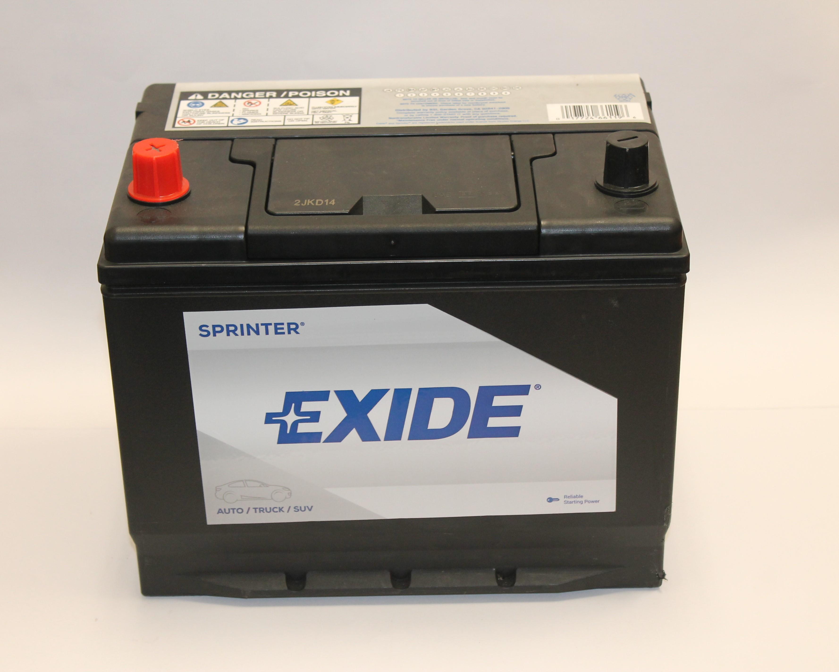 EXIDE 12V 600 CCA GROUP 24 BATTERY, image size:3555x2848